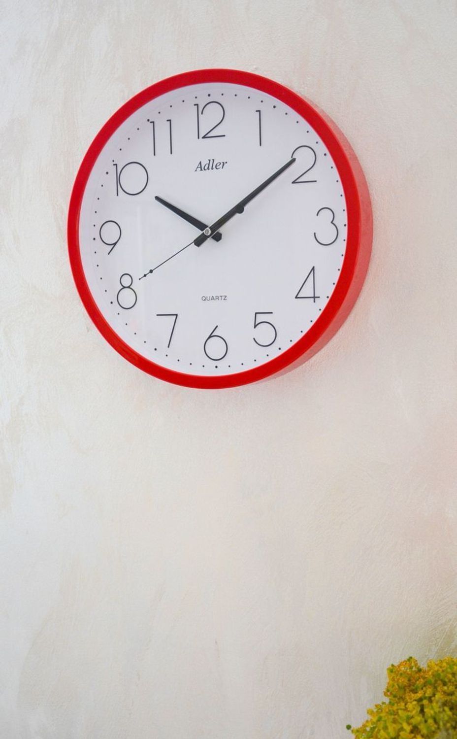 Zegar ścienny okrągły czerwony Adler PW077 czerwony. Zegar ścienny czerwony Adler PW07 (2).JPG